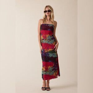 WORK OF ART ABSTRACT MAXI DRESS